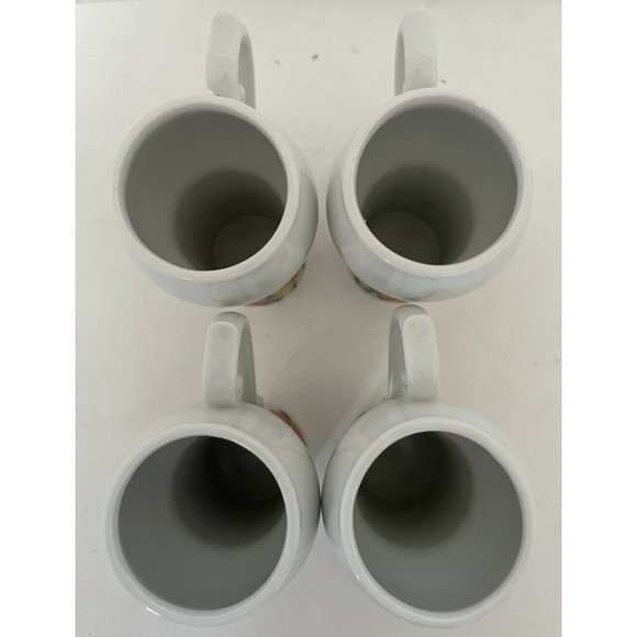 Vintage Tall Latte Mug With Orange and Yellow flowers‎ Fancy Handle Flower Power - Picture 10 of 11